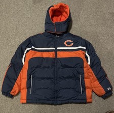 NFL Chicago Bears Sample Puffer Jacket YOUTH M/L Football Detachable Hood
