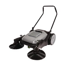 Industrial Manual Push Sweeper - 41" Wide | 14.5 Gal - Non-Electric Sweeper f...