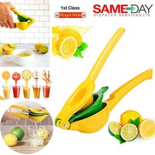 Metal Lemon Lime Squeezer Manual Citrus Press Juicer 2 in 1 Robust for Extractin