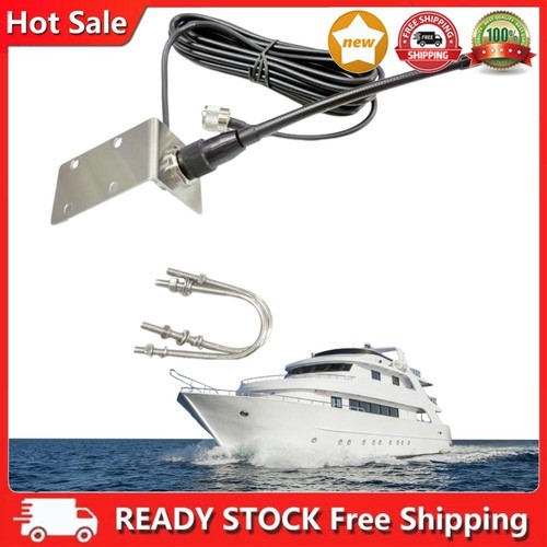 156-163Mhz External Antenna with 5M/16.4ft RG-58 Cable for Boat Sailboat Yacht