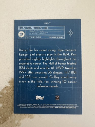 Ken Griffey Jr. Seattle Mariners 2024 Topps Series 1 "Superstar Blueprint" #SB-7 - Picture 2 of 2