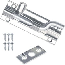 75mm x 25mm (1") Chrome Plated Wide Necked Barrel Bolts - Swan/Cranked Necked