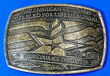 The American Veterans Disabled for Life Memorial Commemorative Belt Buckle