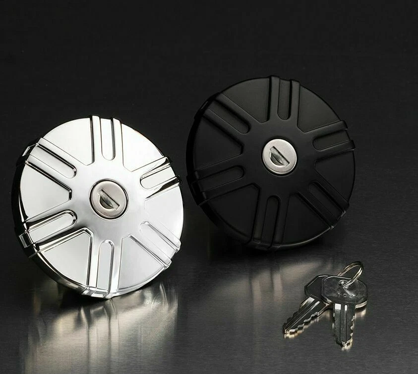 United Pacific Titan Black Locking Fuel/Gas Cap 1947-1971 Chevy & GMC Trucks Foto 3 de 4