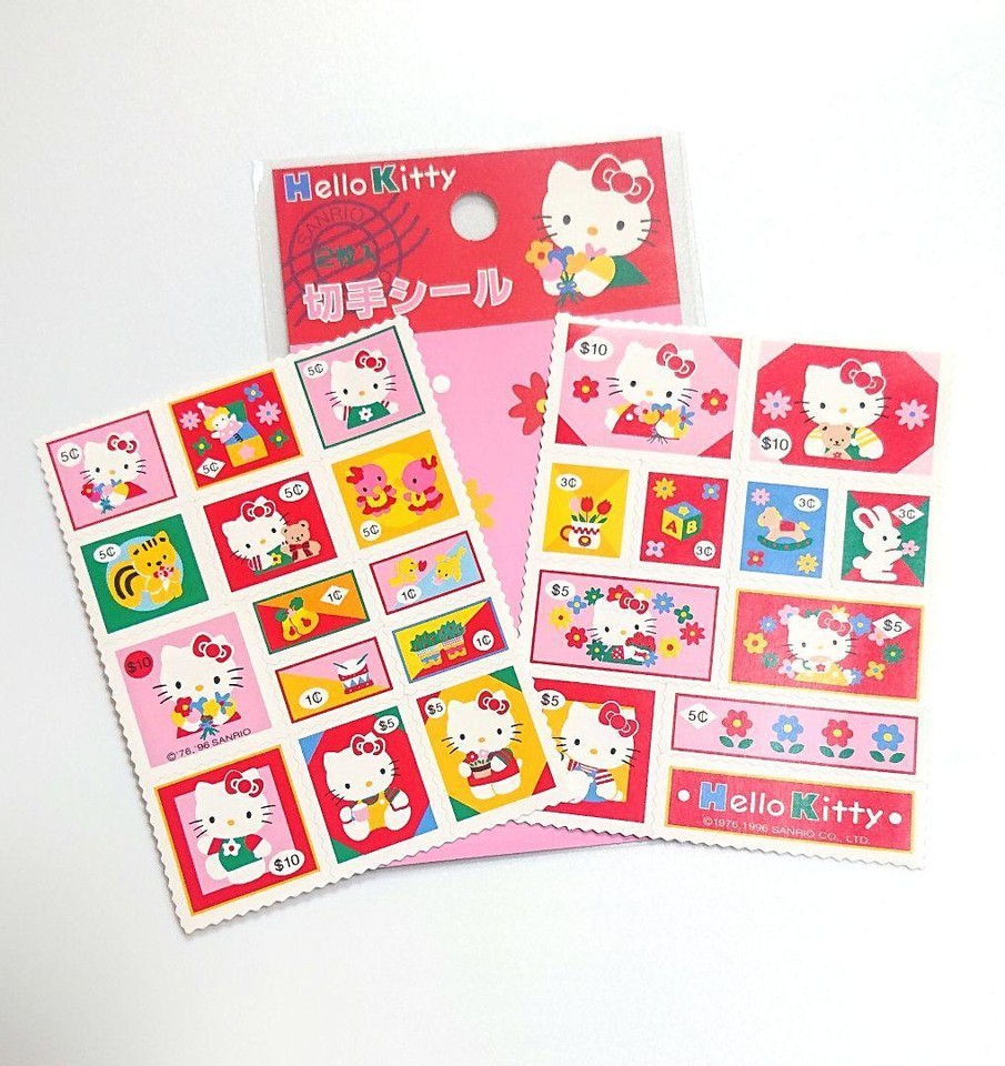 Hello Kitty Ribbon Sticker Set Of 6 eBay