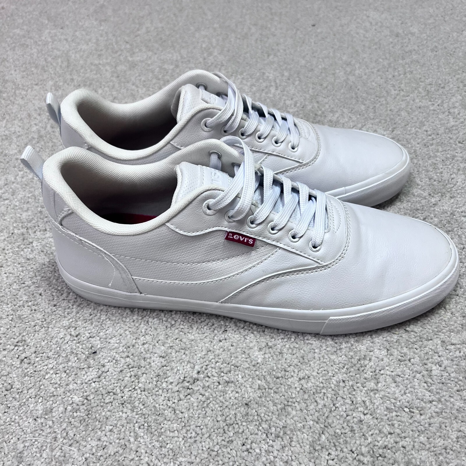 SAOLA Sneakers basse Levi's bianche stringate da uomo taglia 13