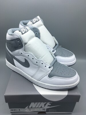 Nike Air Jordan 1 Retro High OG Stealth White Grey EU 42,5 US 9 Weiß Grau Neu