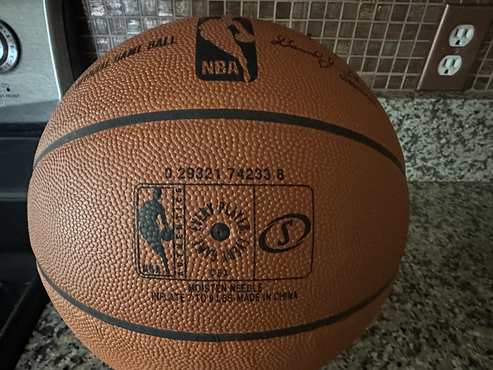 Official Spalding NBA Game Ball Genuine Leather Basketball Signed READ