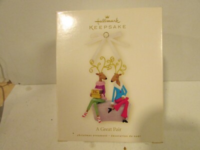 2008 Hallmark A Great Pair Christmas Ornament New IOB Reindeer
