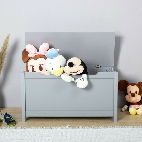 Wooden Toy Box w/ Safety Hinged Lid Storage Bench Home Organization Kids Toy Box - Picture 13 of 35