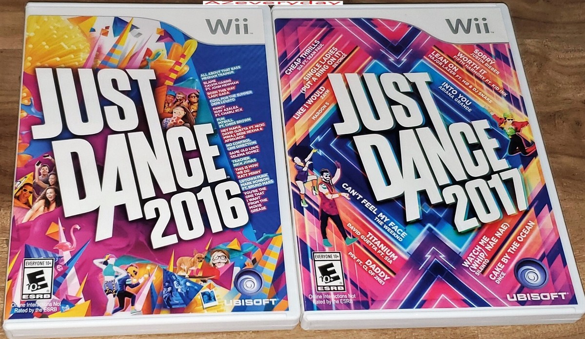 Wii Just Dance 2016 2017 game Lot Complete DANCING bundle children