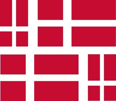 4 X Sticker Car Motorcycle Denmark Danish Flag