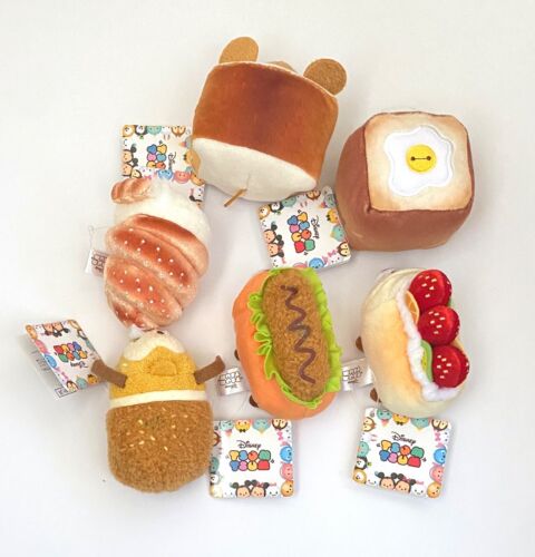 2025 Disney Store Japan MICKEY'S BAKERY Bread TSUM TSUM Plush FULL Set of 6 - Picture 4 of 24