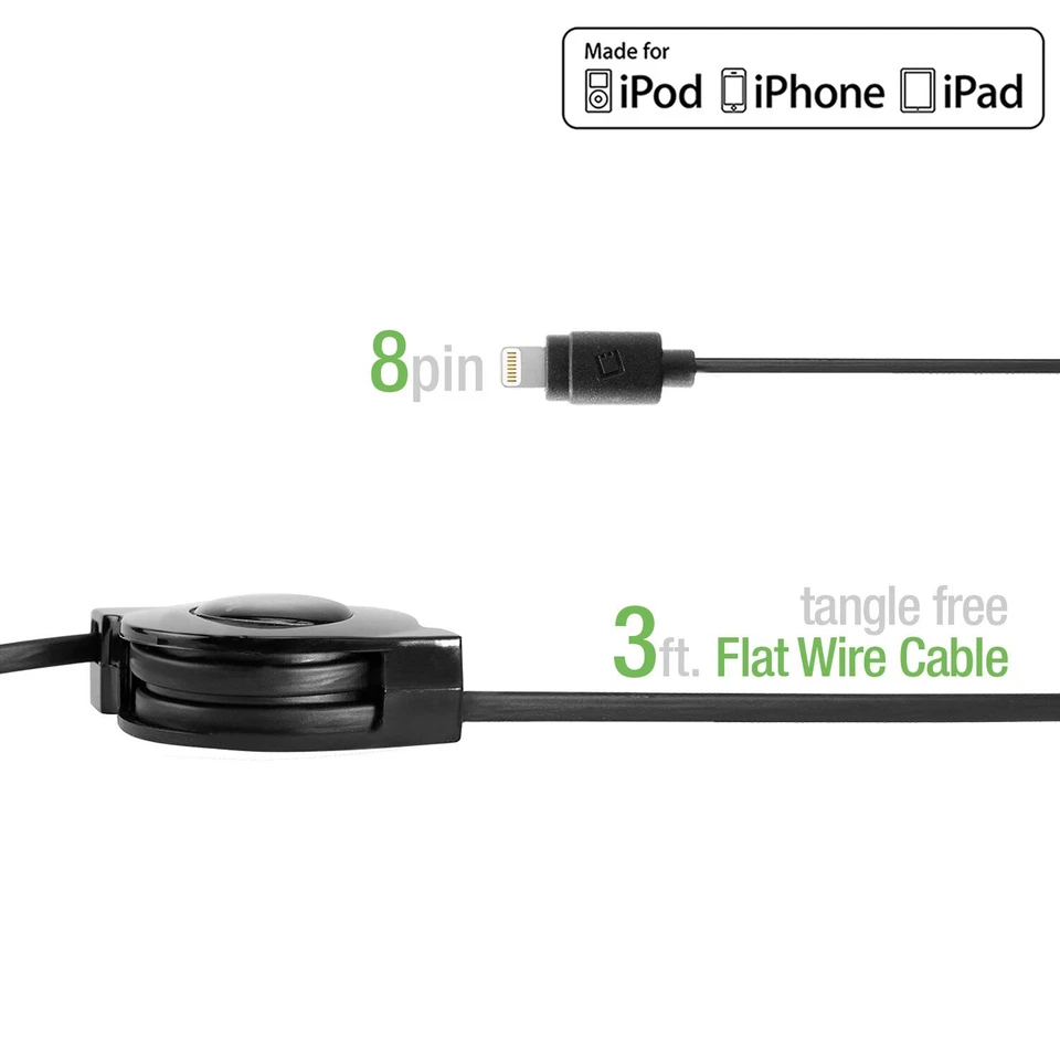 Cellet Retractable Apple MFi Certified Lightning Charging / Data Cable - Image 3 of 4