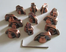 12x Bronze Chicken Head Knob 1/4" Guitar Amp Effect Pedal Knobs w/ Set Screw