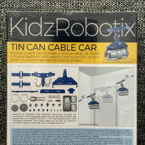 4M Tin Can Cable Car, DIY Mechanical Engineering - STEM Toys Science Gondola New - Picture 5 of 10