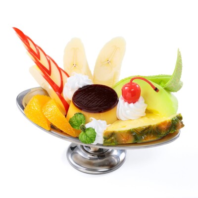 Gefälschte Süßigkeiten Pudding Parfait W8,7 Zoll Lebensmittelprobe handgefert...