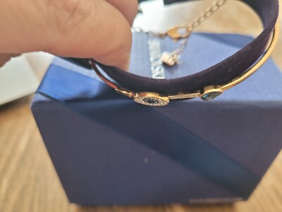 SWAROVSKI Evil Eye ブレスレット スワロフスキー バングル Swarovski Rose Gold-Tone Clear and Blue Crystal Evil Eye