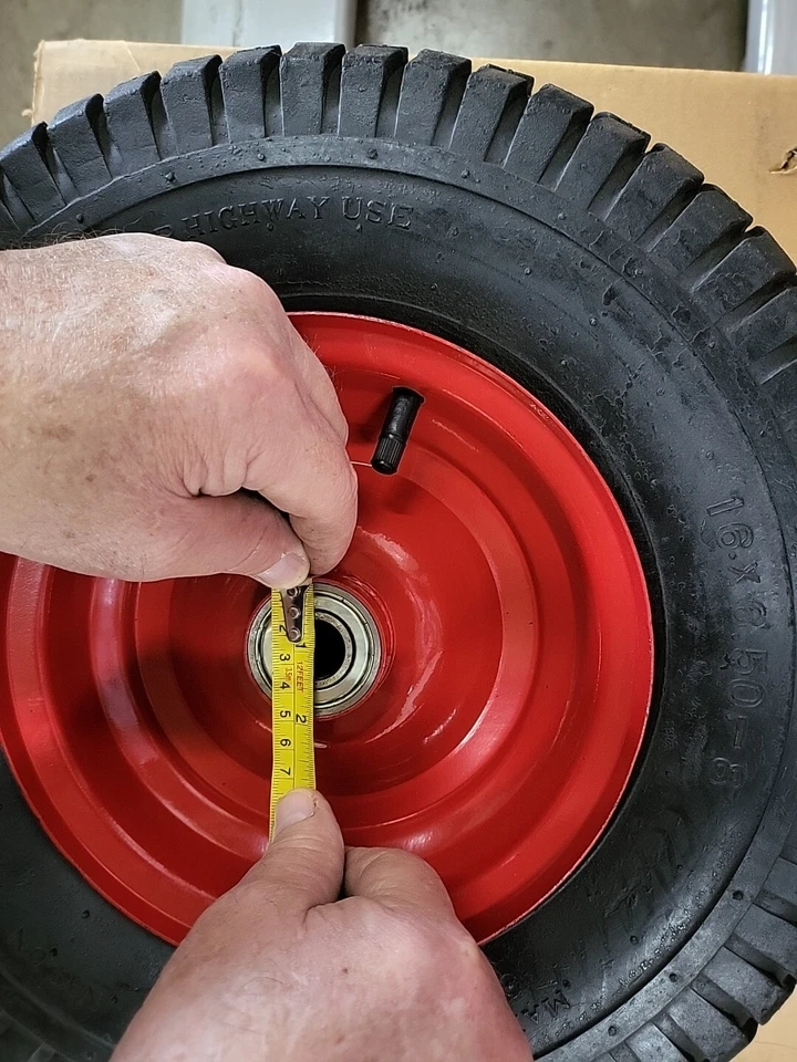 Llanta y llanta utilitaria de 2 piezas 16x6,50-8 llanta y neumático para cortadora de césped. Se adapta a ejes de 3/4 Foto 3 de 4