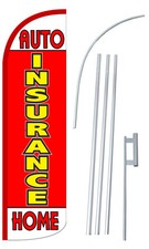 Insurance Auto/Home Extra Wide Windless Swooper Flag Bundle