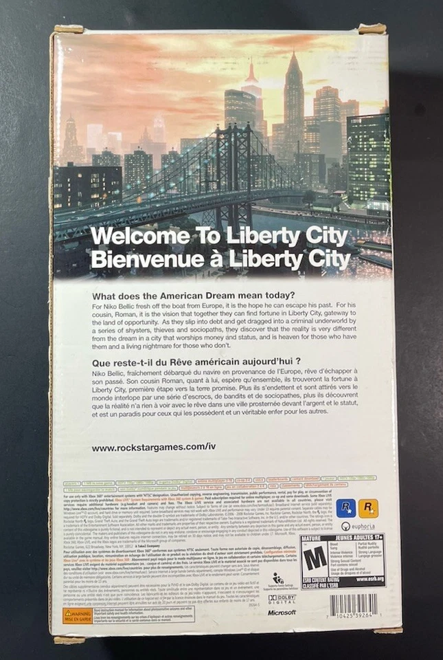 Grand Theft Auto IV [Edición Especial] (XBOX 360) Modelo de Exhibición ABIERTO Desgaste de Estante Foto 2 de 4