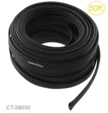 50ft 1/2" 12.7mm Diameter 150 Expandable Braided Sleeving, CT-SB050