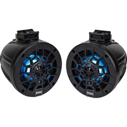 BOSS MPWT50RGB 6.25" 250W RMS 2-WAY MARINE WAKEBOARD TOWER SPEAKERS W/ RGB LED - Picture 1 of 4