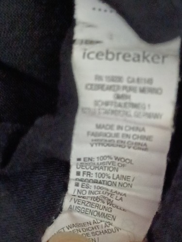 Icebreaker Midweight Black 100% Merino Wool Top And Pants Base Layer Size 10 - 第 6/8 張圖片