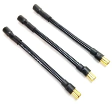 RCP Motor Wires 6.5mm MALE to 6.5mm FEMALE BRUSHLESS 3" EXTENSIONS 10 AWG WIRE