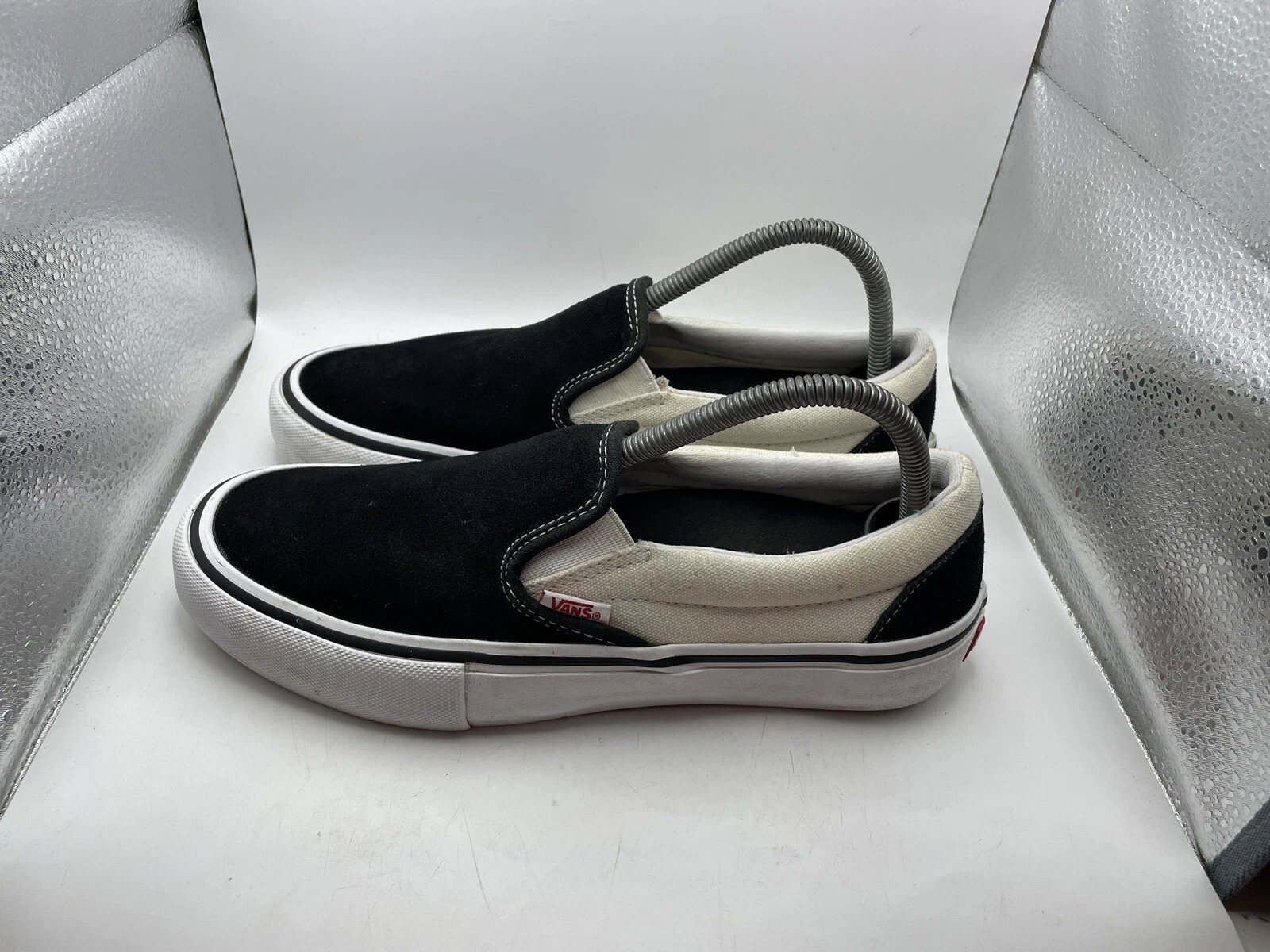 MOCASSINO SLIP ON VANS OFF THE WALL nero bianco uomo 7 5 donna 9