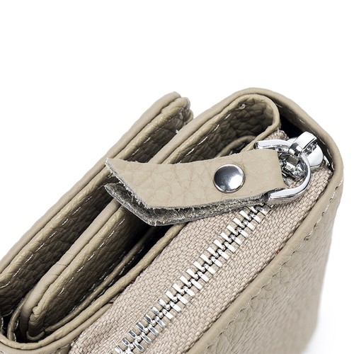 Cartera pequeña de cuero con bloqueo de RFID para mujeres con bolsillo para cambiar monedas - Imagen 6 de 11
