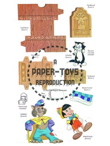 REPRINT - PINOCCHIO PUNCH-OUT BOOK - Picture 4 of 12