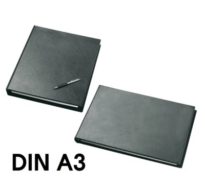 Veloflex Ringbuch Ringordner schwarz DIN A3 Exclusiv quer / hoch wählbar