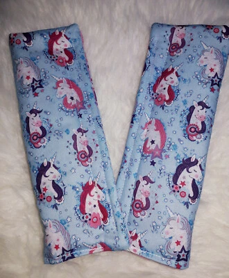 FINN & FINCHEN Gurtpolster f.Kindersitz Einhörner Unicorn Kindersitz 2-tlg Buggygurte Einhorn