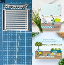 Fence Metal Cutting Dies Mold Scrapbooking Paper Card Embossing Stencil Crafts 