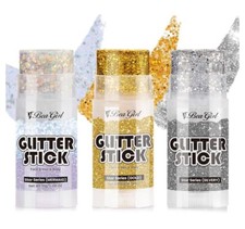 BeaGirl Body Glitter Stick Set -Mermaid, Golden  Silver - Face, Hair  Body