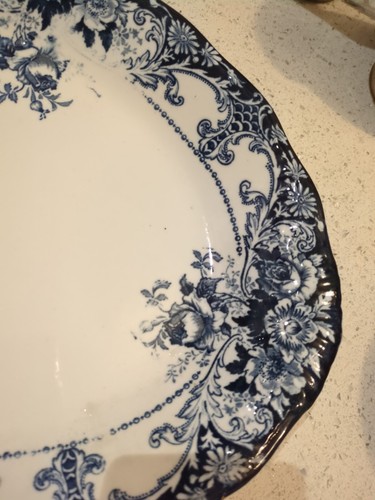 Large J H W & Sons Hanley Belmont Agean Platter 15.5" Kc - Picture 3 of 12