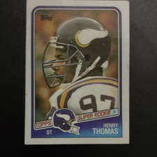 Topps 1988 Henry Thomas Rookie Card #156 Minnesota Vikings NFL Football. rookie card picture