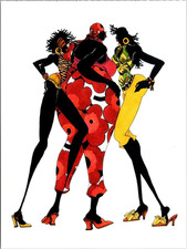 Postcard - Girlfriends by Shan Kelly Cecilio, Artist