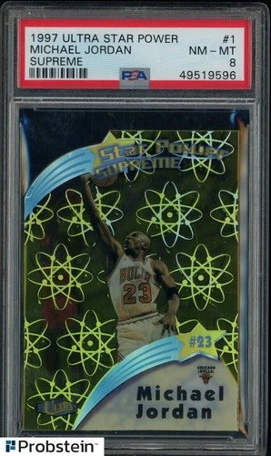 1997-98 Fleer Ultra Star Power Supreme #1 Michael Jordan Chicago Bulls HOF PSA 8