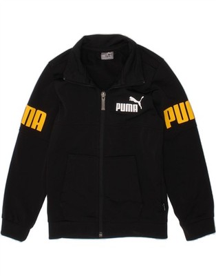 Puma Jungen Grafik Trainingsanzug Oberteil Jacke 4-5 Jahre schwarz Polyester XY13