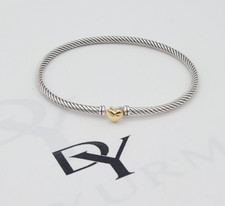 David Yurman 3mm Classic Cable Heart Station ...
