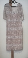 Monsoon Limited Edition Sunning Beaded Lace Pale Pink Dress Size 12 cruise 