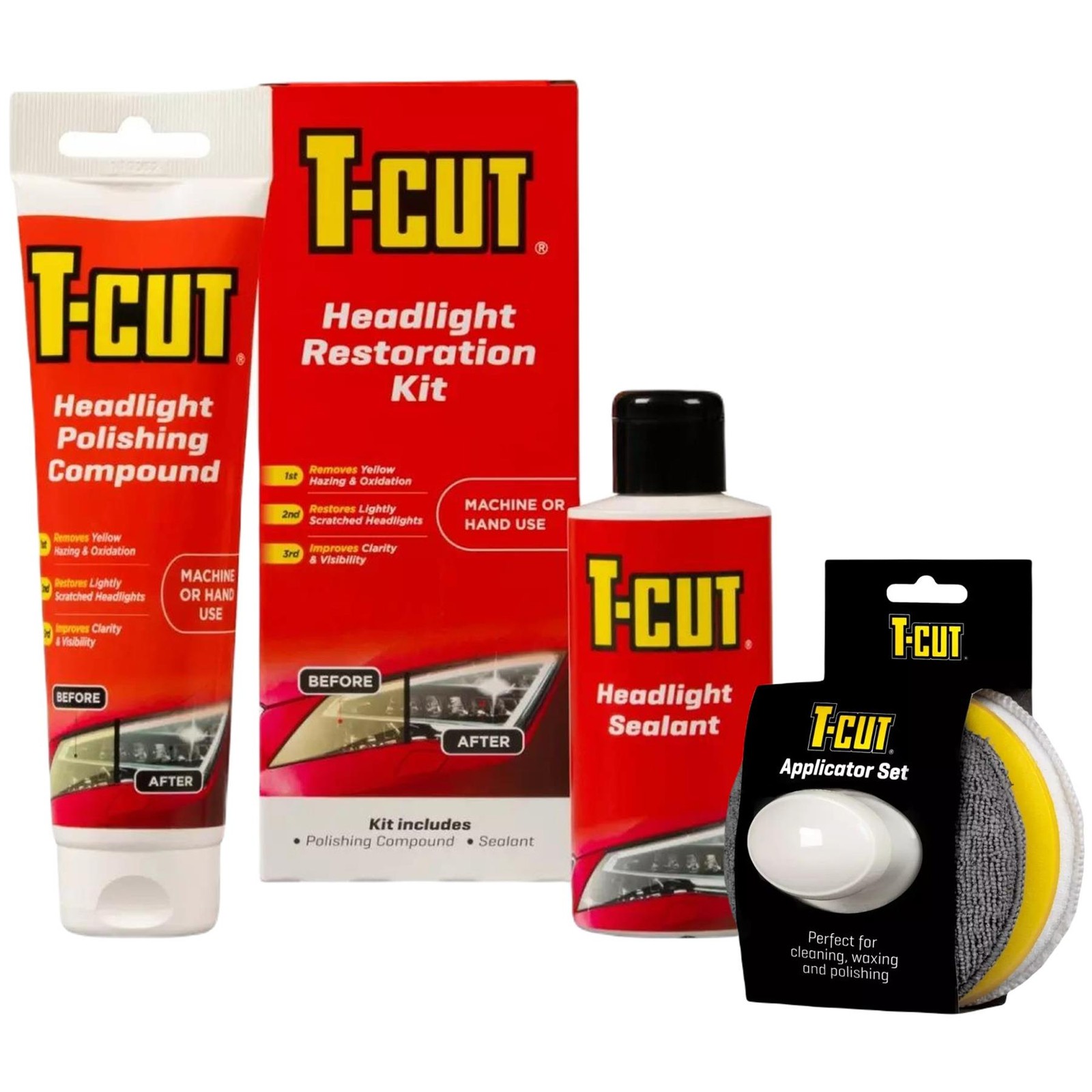T-Cut Headlight Restoration Kit Polishing Restorer Headlamp Application PAD