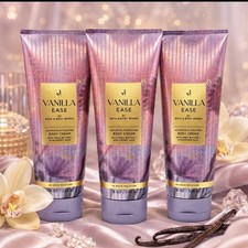 Lot Of 3 NEW Bath Body Works Tubes Vanilla Ease Hydrating Body Cream 8 oz