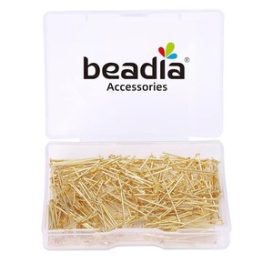 Beadia Accessories Gold Tone Head Pins for Jewelry Making & Crafts