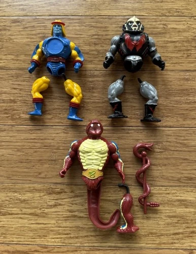 Vintage He-Man MOTU Action Figures Lot – 1980s Mattel – For Parts, Mods, Casting