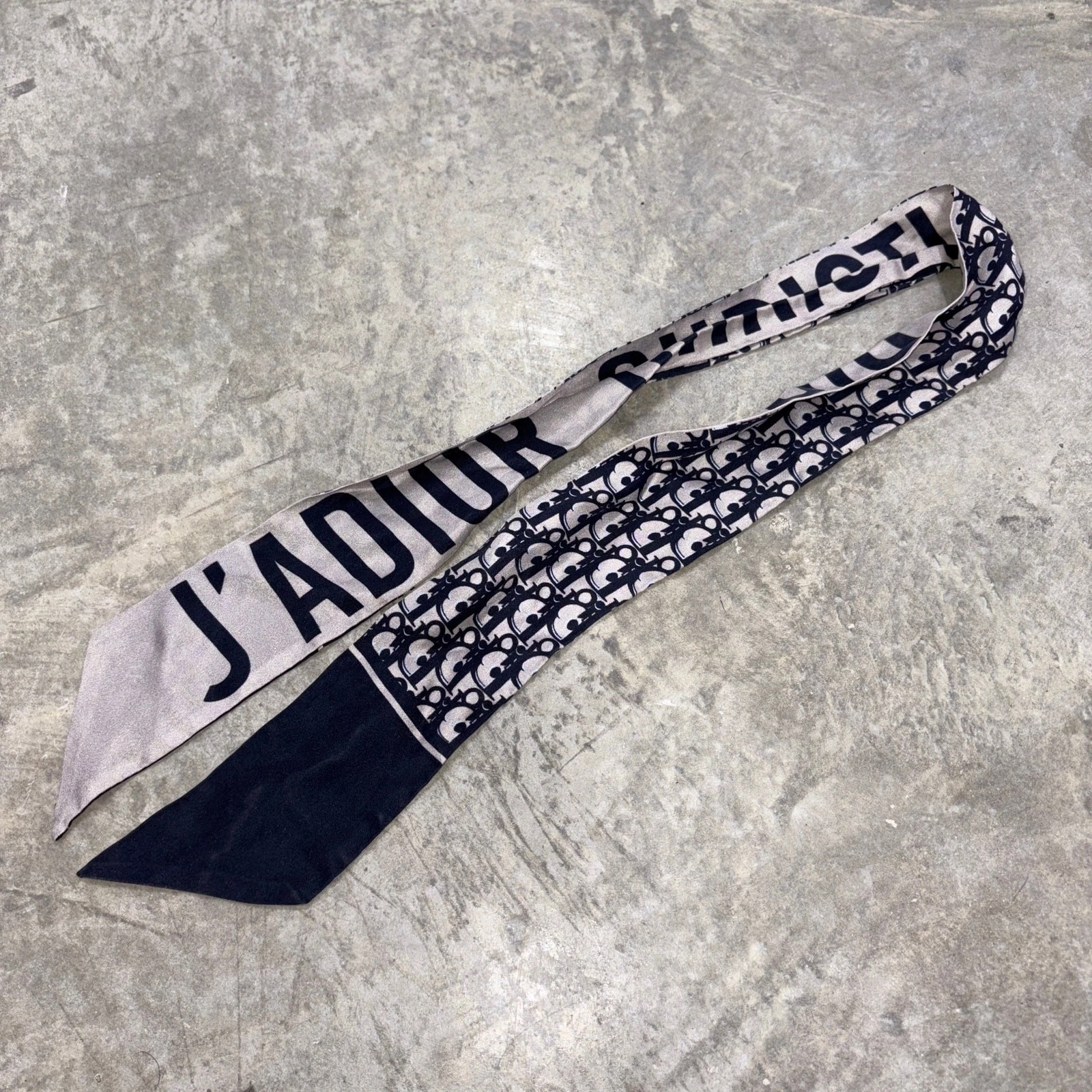 Dior Mitzah Dior Oblique soie foulard tête foulard sac cravate créateur rare