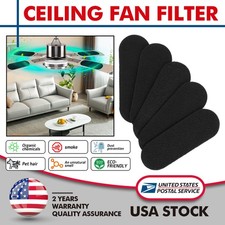 15 Pack Ceiling Fan Filters for Blades Activated Coconut Carbon Fan Filter Black