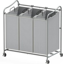 Laundry Sorter Cart 3Section Laundry Sorter w...